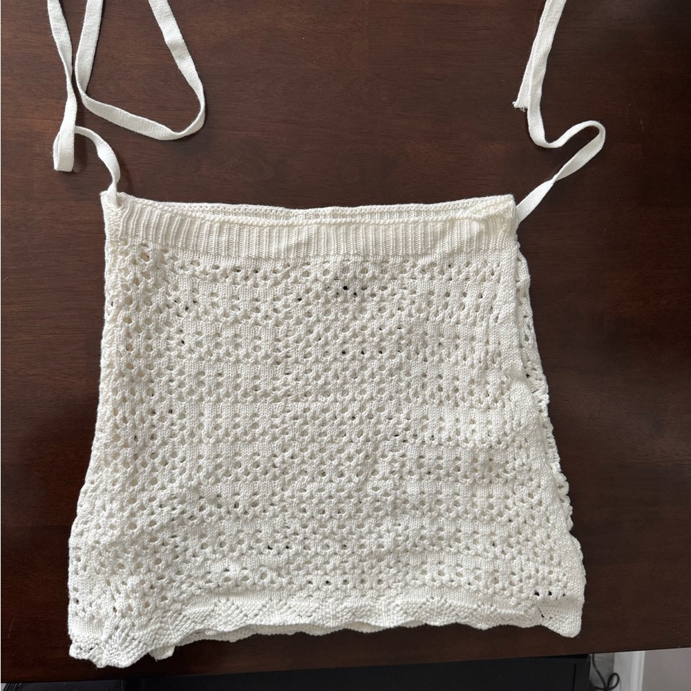 Forever 21 Cream Knitted Skirt